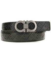 Ferragamo - Black Calf Leather Bos Taurus Regular Belt - Lyst
