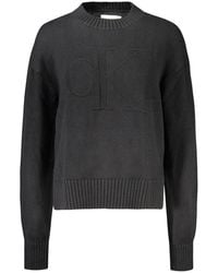 Calvin Klein - Crew Neck Jumper Embroidered Logo Sweater - Lyst