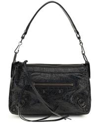 Balenciaga - Black Lamb Ovis Aries Shoulder Bag - Lyst