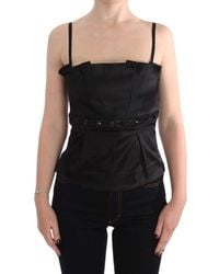 Exte - Black Tank Party Evening Top Blouse - Lyst
