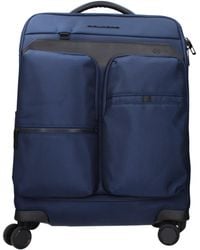 Piquadro - Blue Fabric Luggage And Travel - Lyst