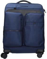 Piquadro - Blue Fabric Luggage And Travel - Lyst