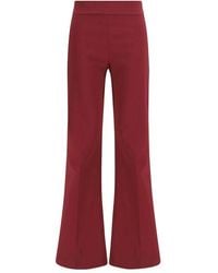 Avenue Montaigne - Bordeaux Viscose Casual Pants - Lyst