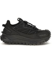 Moncler - Black Calf Leather Bos Taurus Athletic Sneakers - Lyst