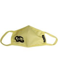 Dolce & Gabbana - Yellow Polyester Dg Casa Logo Elastic Ear Strap Face Mask - Lyst