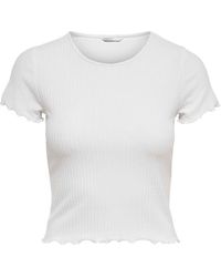 ONLY - White Polyester Tops & T - Lyst