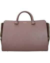 Burberry - Gray Leather Handbag - Lyst