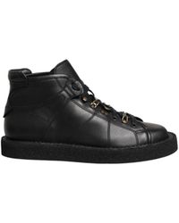 Dolce & Gabbana - Leather Lace Up Ankle Boots Shoes Calf - Lyst