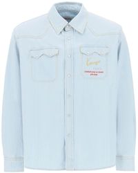 KENZO - Embroidered Denim Western Shirt - Lyst