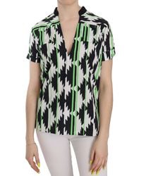 CoSTUME NATIONAL - Plunging Top Multicolor Tsh3668 - Lyst