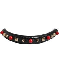 Dolce & Gabbana - Black Embellished Leather Bag Handle Shoulder Strap - Lyst
