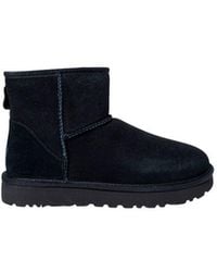 UGG - Black Suede Leather Ankle Boots - Lyst