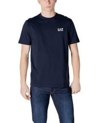EA7 - Blue Cotton Sportswear - Lyst
