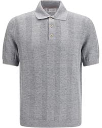 Brunello Cucinelli - Gray Linen Dress Shirt - Lyst