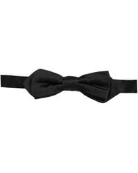 Dolce & Gabbana - Men Black 100% Silk Adjustable Neck Papillon Bow Tie - Lyst