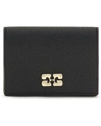 Ganni - Black Recycled Polyester Wallet - Lyst