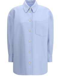 Fabiana Filippi - Blue Wool Oves Aries Dress Shirt - Lyst
