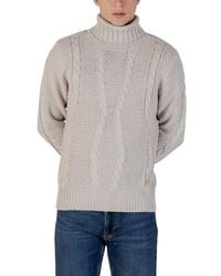 Gianni Lupo - Gray Marabou Turtleneck - Lyst