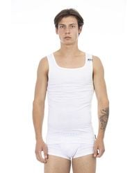 Bikkembergs - White Cotton Mens Tank Top - Lyst
