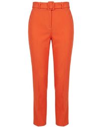 Trussardi - Orange Viscose Pants - Lyst
