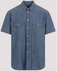 Universal Works - Indigo Western Garage Cotton Shirt - Lyst