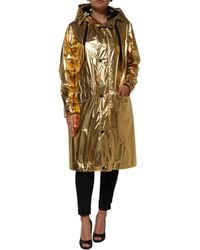 Dolce & Gabbana - Gold Hooded Long Sleeves Trench Coat Jacket - Lyst