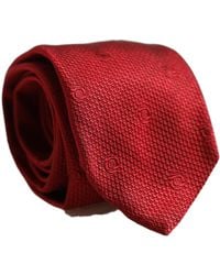 Dolce & Gabbana - Red Silk Textured Pattern Adjustable Tied Men Necktie Tie - Lyst