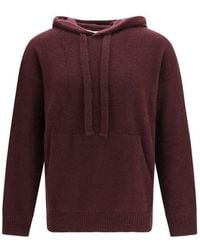 Laneus - Bordeaux Cashmere Hoodie - Lyst