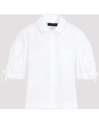 Simone Rocha - White Cotton Puff Sleeve Boxy Shirt - Lyst