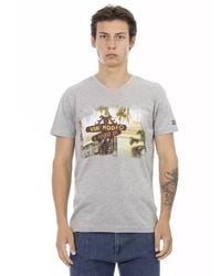 TRUSSARDI ACTION - Gray Cotton Men's T - Lyst