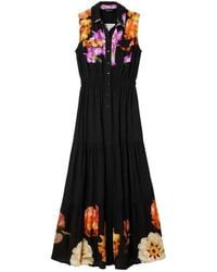 Desigual - M. Christian Lacroix Long Floral Shirt Dress, Viscose - Lyst