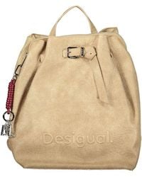 Desigual - Beige Poliuretano 's Backpack - Lyst