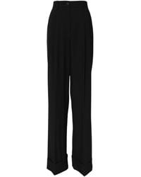 Dolce & Gabbana - Black Wool High Waist Formal Pants - Lyst