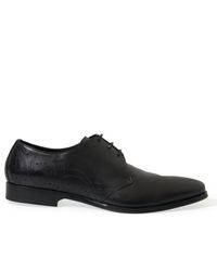 Dolce & Gabbana - Black Leather Lace Up Formal Derby Dress Shoes - Lyst