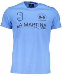 La Martina - Light Blue Cotton T - Lyst