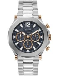 Guess - Gray Stainless Steel Stainless Steel Watch - Lyst