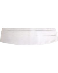 Dolce & Gabbana - White Men Wide Waist Belt Cotton Cummerbund - Lyst