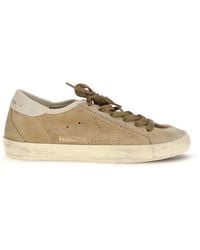 Golden Goose - Beige Calf Leather Bos Taurus Low Top Sneakers - Lyst