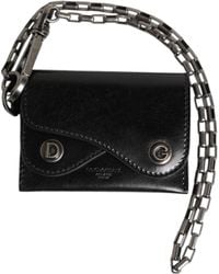 Dolce & Gabbana - Cavallo Leather Wallet Chain Snap Bifold Card Holder - Lyst