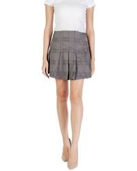 ONLY - Brown Polyester Mini Skirt - Lyst