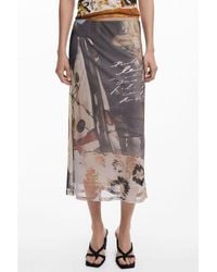 Desigual - Beige Polyester 's Skirt - Lyst