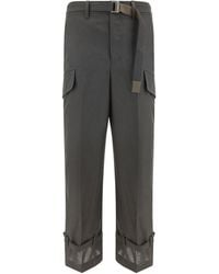 Sacai - Pants With Adjustable Hem - Lyst