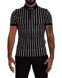 Dolce & Gabbana - Elegant Striped Polo T-Shirt - Lyst