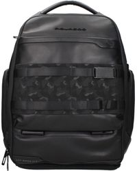 Piquadro - Black Leather Backpacks - Lyst