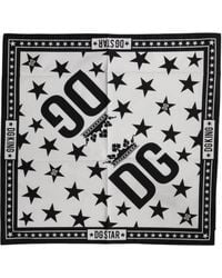 Dolce & Gabbana - Dg Crown Print Square Foulard 52Cm X 50.5Cm Scarf - Lyst