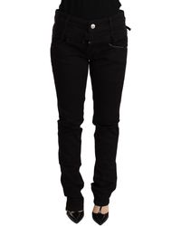 Acht - Black Low Waist Skinny Denim Jeans Trouser - Lyst
