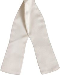 Dolce & Gabbana - Men White 100% Silk Adjustable Neck Papillon Bow Tie - Lyst
