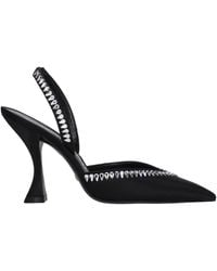 Stuart Weitzman - Black Satin Sandal - Lyst