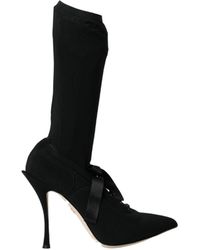 Dolce & Gabbana - Stiletto Heels Mid Calf Boots Shoes - Lyst