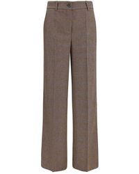 P.A.R.O.S.H. - Brown Wool Oves Aries Casual Pants - Lyst